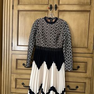 Semi formal midi pleated dress